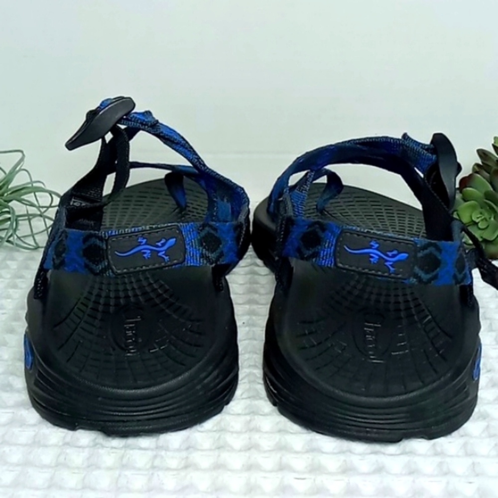 Chaco Men's Strappy Trail Hiking Sandals Blue/Black Size 11 - Picture 3 of 15